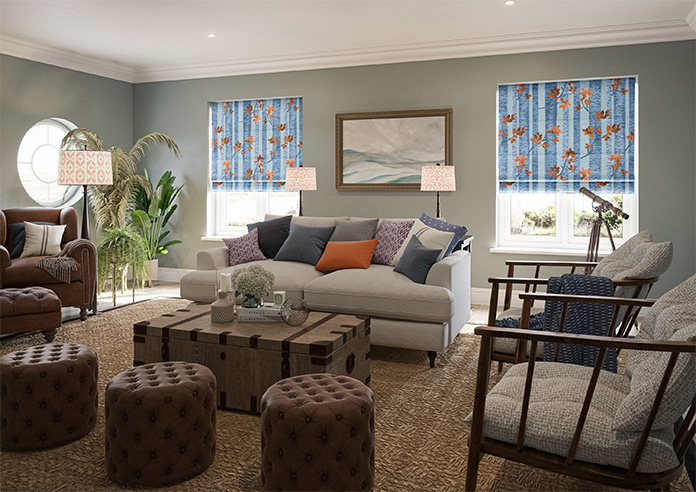 Birch Tree Velvet, Autumn - Roman Blind - Image 6